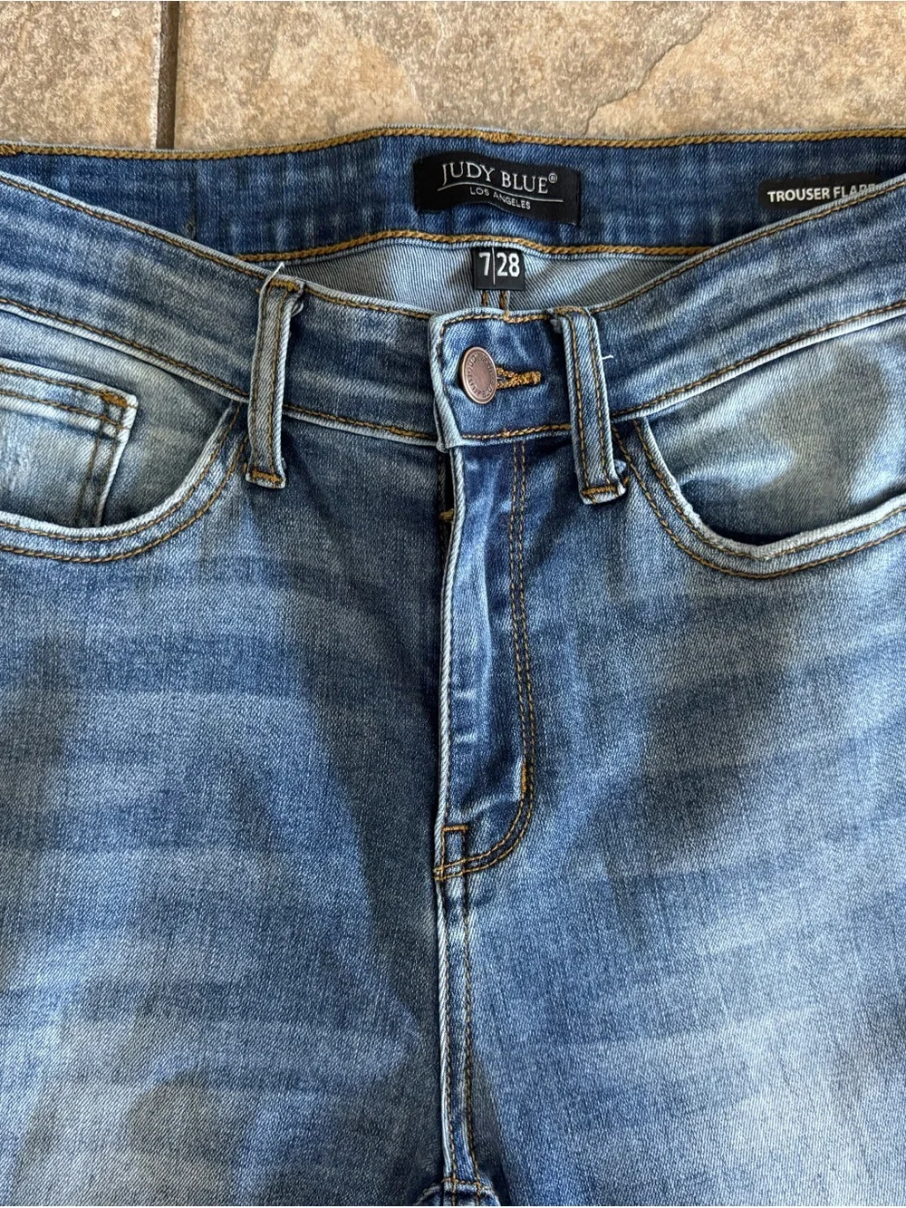 Judy Blue Womens trouser flare jeans - size 7/28